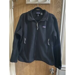 Vintage 90s Patagonia Womens Fleece Zip Up Jacket Large Made in USA Polartec